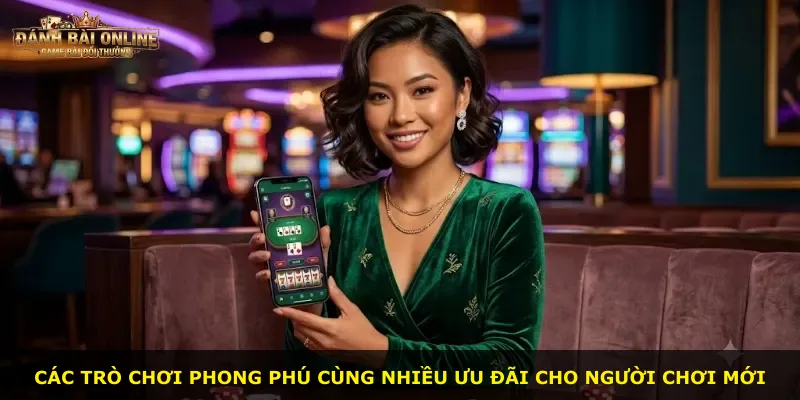 Các trò chơi phong phú cùng nhiều ưu đãi cho người chơi mới