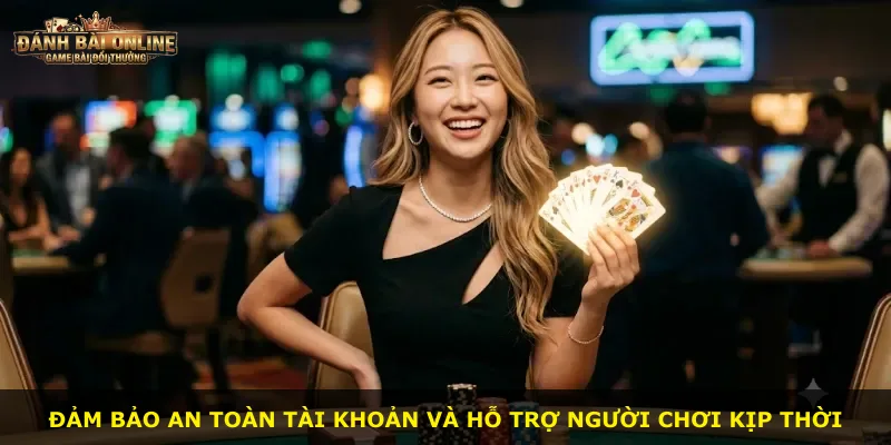 Đảm bảo an toàn tài khoản và hỗ trợ người chơi kịp thời