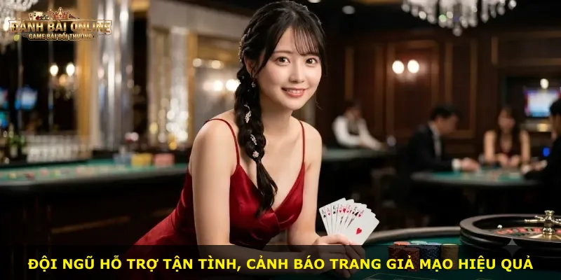 Đội ngũ hỗ trợ tận tình, cảnh báo trang giả mạo hiệu quả