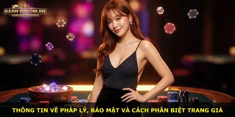 Thông tin về pháp lý, bảo mật và cách phân biệt trang giả