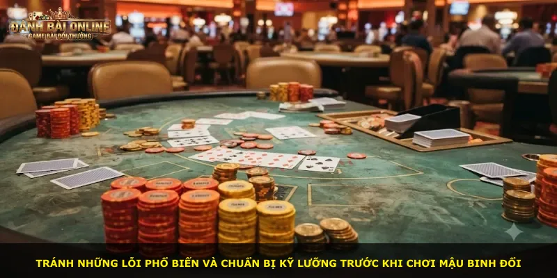 Tránh những lỗi phổ biến và chuẩn bị kỹ lưỡng trước khi chơi Mậu Binh Đổi